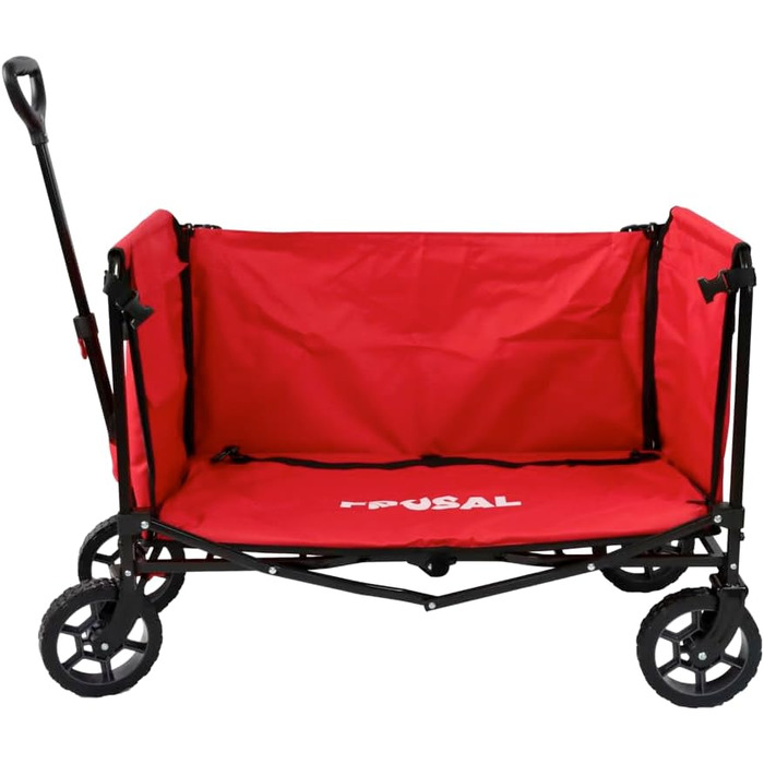 Фросал Візок для собак Бруно, червоний, складний | Транспортний візок для тварин