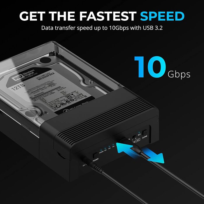 Док-станція Sabrent для HDD/SSD 2.5/3.5
