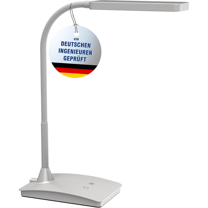 LED-лампа настільна MAULpearly colour vario, диммування – потужне освітлення робочого місця, 3000-6500K, срібло