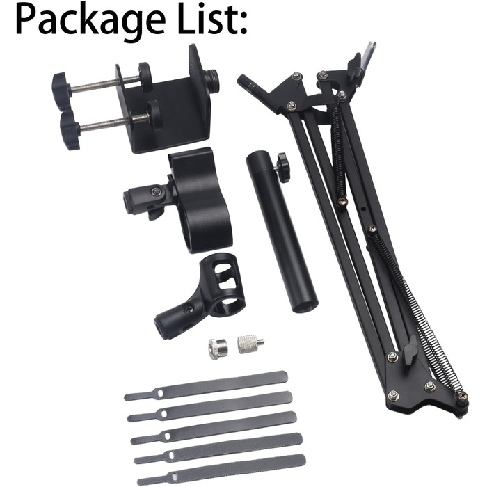 Підставка для мікрофона з кріпленням на стіл - сумісна з Blue Yeti, HyperX QuadCast, Elgato Wave, Q2U, Fifine та ін.