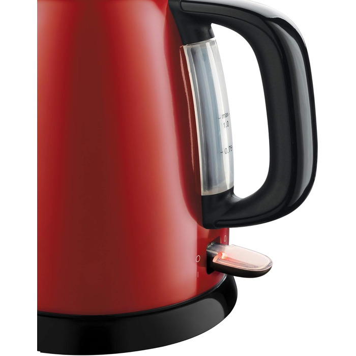 Електричний чайник Russell Hobbs Colours+ 1.0л, червоний, нержавіюча сталь, 2400W