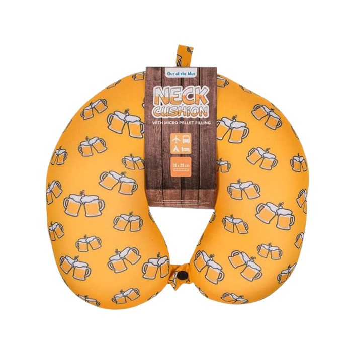 Подушка для шиї з мікрогранулятом - компактна подушка-воронка для подорожей, 30x30 см, ергономічна, для літака та поїзда