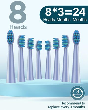 Електрична звукова зубна щітка для дорослих та дітей з 8 насадок, 5 режимів, 120 днів роботи від заряду, рожева