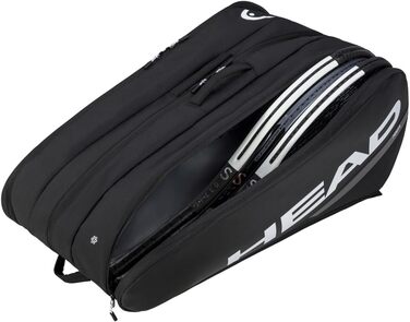 Сумка для ракет HEAD Tour Racquet Bag XL чорного та білого кольорів