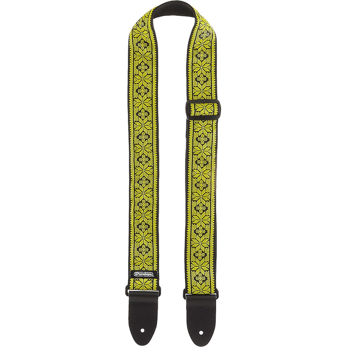 Гітарний ремінь Jim Dunlop Jacquard Fillmore, жовтий, універсальний розмір