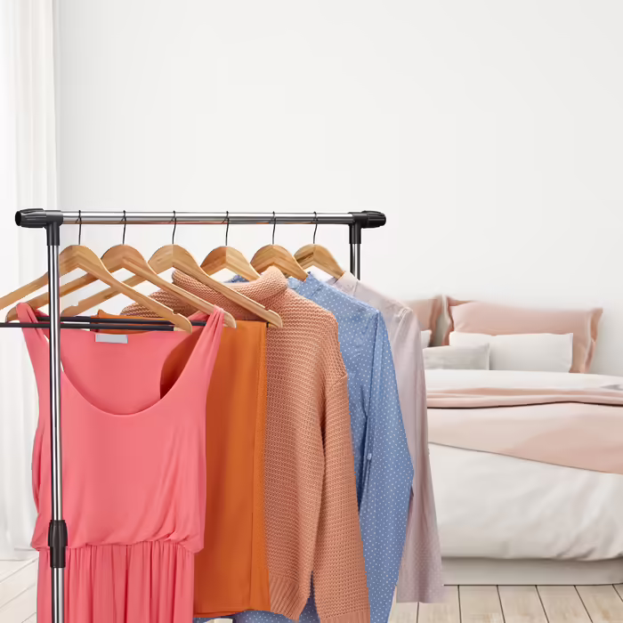 Relaxdays Clothes Hangers, 10-Piece Bamboo Set