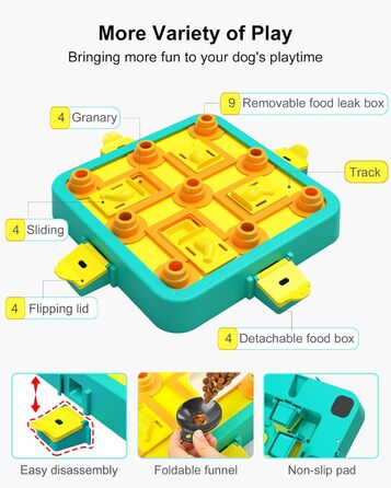 LACCEN Dog Toy Intelligence, Level 3 in 1 Interactive Dog Toy Puzzle for Boredom, Intelligence Toy for IQ Training Treat Dispenser Toy for Large, Small, Medium Dogs