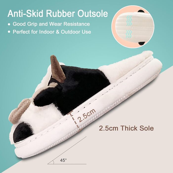 Тапочки-сліпони з м'якого плюшу для дому Кух (38/39 EU) - теплі, зручні, антиковзаючі