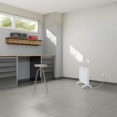 Електричний конвекторний обігрівач Stiebel Eltron 2 kW з таймером, для приміщень 25 м², з поворотними колесами, алюмінієва передня панель, TÜV-сертифікат
