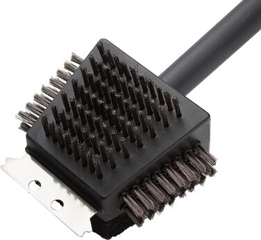 Cuisinart CCB-100 Grill Cleaning Brush with 3 Bristles (4-in-1 Grill Cleaning Brush with Stainless Steel Wire Bristles)