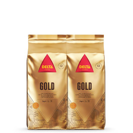 Кава в зернах Delta Cafés Gold Arabica, інтенсивність 12, аромат меду та стиглих фруктів, 1 кг (набір 2 упаковки)