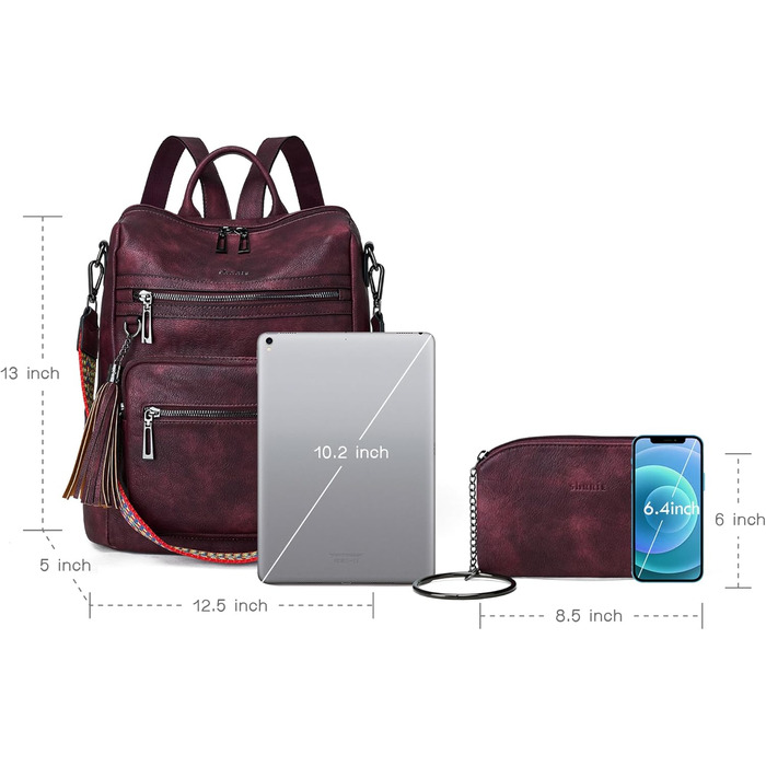 Шкіряний рюкзак-трансформер для жінок Shrrie: стильний рюкзак-сумка, Daypack, двоколірний каштано-коричневий