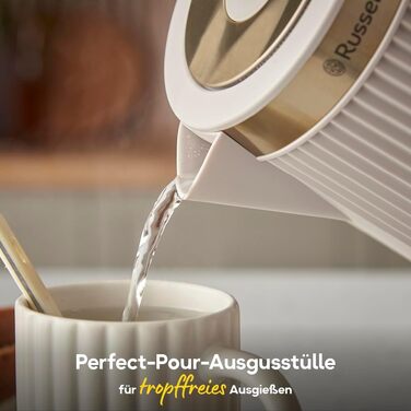 Електричний чайник Russell Hobbs Brontë Stone 1.7L 2400W з матовим дизайном та золотистими акцентами