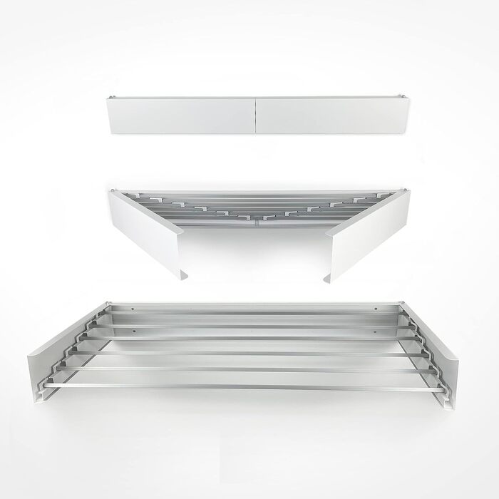 Сушарка для білизни FoxyDry HIDE настінна розкладна - для дому/вулиці, складна - 71x35x13 см (28', Білий (Лімітована серія))