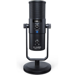 M-Audio Uber Mic - USB конденсаторний мікрофон для геймінгу, стрімінгу, подкастів та студійних записів. 4 характеристики спрямованості, кнопка вимкнення мікрофона, вихід для навушників