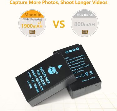 Акумулятори DSTE EN-EL20/EN-EL20a (2 шт.) з подвійним зарядним пристроєм для Nikon Coolpix