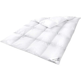 Преміальна зимова ковдра Mayaadi 200x220 см, 70% пух, 30% перо, 2500 г, натуральна бавовна, гіпоалергенна, вироблено в Європі