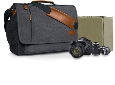 Сумка для камери Estarer: водонепроникна, для DSLR/SLR, 15.6 дюймів, сіра