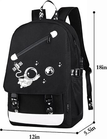 Шкільний рюкзак для хлопчика-підлітка з принтом 