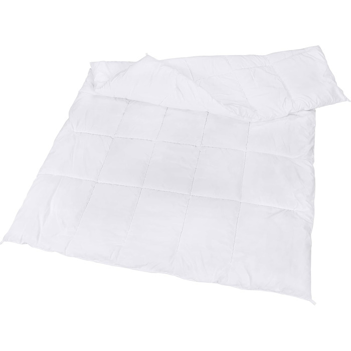 Ковдра Utopia Bedding 220x240 см, всесезонна, 370 GSM, дихаюча, стегане покриття, супер м'яка (біла)