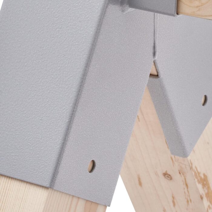 TRIBECCO® Square Swing Connector 90/90mm 90° (90° Grey) made of powder-coated steel sheet for garden swings, stable triangular A-shape with mounting holes Ø 10 mm