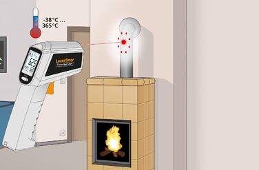 Лазерний термометр Laserliner ThermoSpot -38°C до 365°C, цифровий, з лазерним прицілом, Auto-Hold, MAX-дисплей