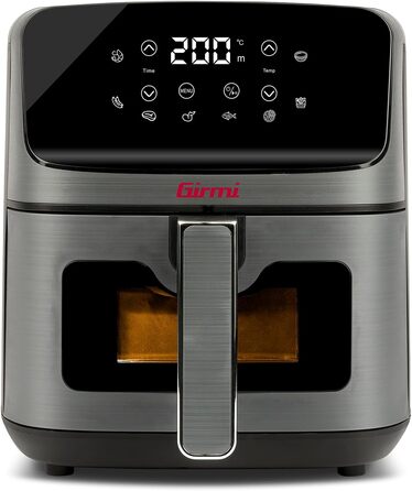 Фритюрниця електрична Girmi Ecofrit Lite 4.2л, 1400 Вт, цифрова панель, 8 програм, сіра