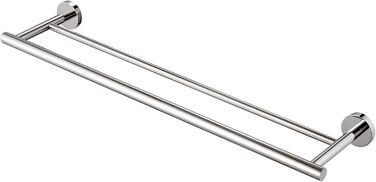 Тримач для рушників KES, подвійний, з нержавіючої сталі SUS304, 60 см, полірований, A2001S60