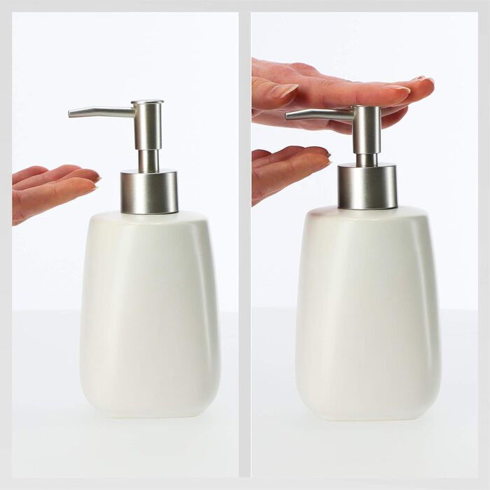 Дозатор мила KADAX: керамічний диспенсер для мила, мийного засобу та лосьйонів для ванної/кухні