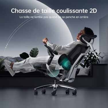 Hbada E3 Ultra Ergonomic Office Chair - Adjustable Lumbar Support, 360° Swivel, 4D Headrest, Black