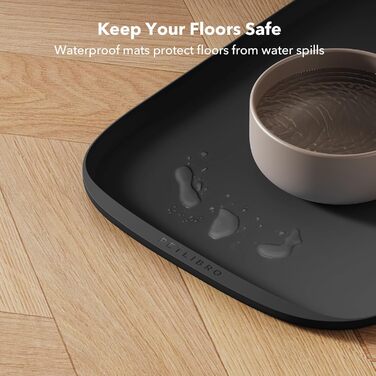 PETLIBRO Килимок для годування собак і котів, силіконовий, з бортиками, захист від розливу, 55,9 x 22 x 16,5 см