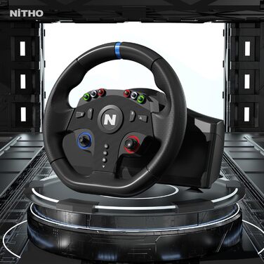 NITHO Ігрове кермо з педалями та перемикачем передач, 270 градусів для PS4, PC, Xbox One, Xbox Series X|S та Switch, Zero Dead Zone Racing Wheel (Drive Pro ONE PC)