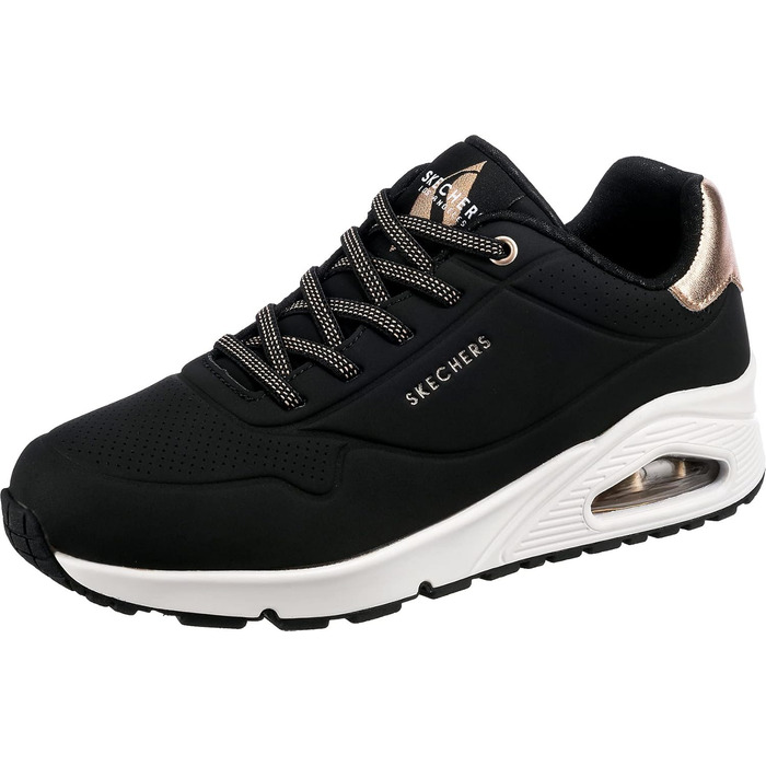 Кросівки Skechers UNO Shimmer Away для жінок, чорний колір, розмір 39 EU, матеріал Durabuck
