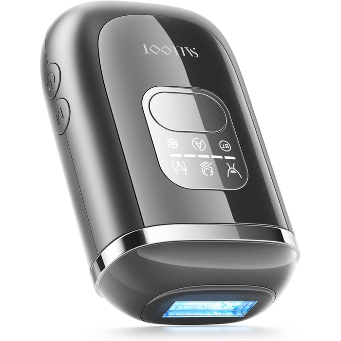 Пристрій для епіляції IPL 22J для жінок, 78W з охолодженням сапфіром 4°C, безболійна та постійна епіляція вдома, для бікіні, обличчя, пахв, легкий та потужний для подорожей (чорний)