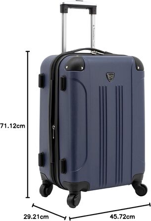 Валіза Travelers Club Chicago Hardside Розширювана Spinner, 20 дюймів, Синій Navy