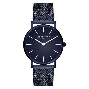 Годинник жіночий LIEBESKIND BERLIN – круглий кварцовий годинник 34мм – блискучий браслет з сітки – водостійкий 5ATM – сучасний та елегантний – доступний у різних кольорах (блакитний)