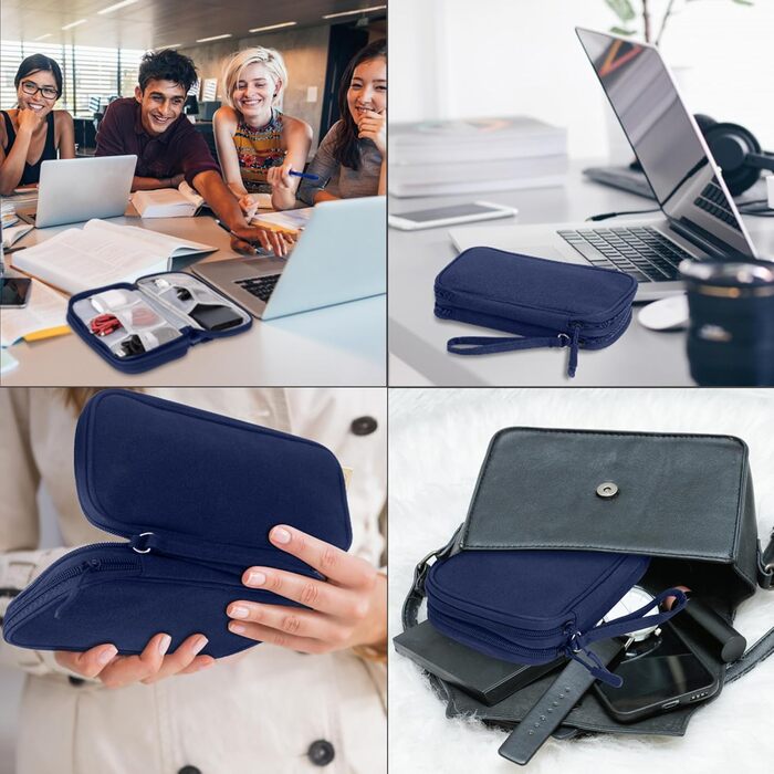 Організатор для аксесуарів Arae Eektronik: кабель-сумка для подорожей, USB, SD-карти (синій)