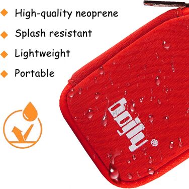 Водонепроникний органайзер для USB-накопичувачів та аксесуарів, 9 відділень, чорний (Small, red)