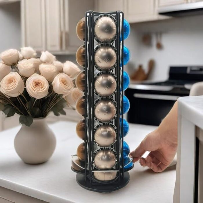 Тримач для капсул Vertuo MaxMiuly (28 шт.) | Для Nespresso Vertuo | Чорний | Тримач капсул