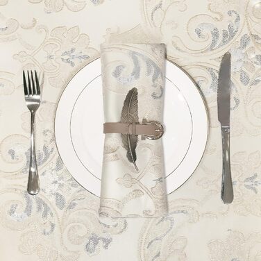 TOPLUXE Cloth Napkins 4-Pack 45x45cm, Washable Napkins, Table Decoration for Dining Table Home Kitchen Room Restaurant (Light Apricot)
