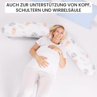 Подушка для вагітних Amilian 170 см XXL – подушка для сну на боці – подушка для годування – Body Pillow (балон)