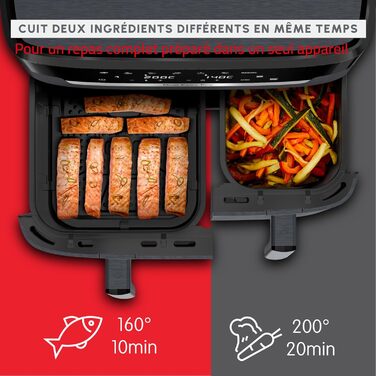 Фритюрниця Moulinex Dual Easy Fry XXL з двома кошиками, 11л, 7 програм, EZ942BF0