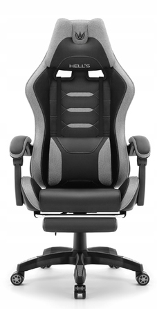 Ігрове крісло HELL'S CHAIR HC-1039 2.0 Black-Grey, тканина