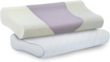 Ортопедична подушка для шиї Paradies Latex Vario-Ergonomic 40x80 см, ергономічна, сертифікат IGR, висота 13 см, з м'якою зоною