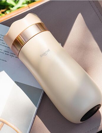 Френч-прес для кави: портативна кавоварка з тришаровим фільтром, чашка-термос з нержавіючої сталі, для приготування кави, чаю та води