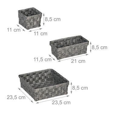 Relaxdays Storage Baskets, 4-Piece Set