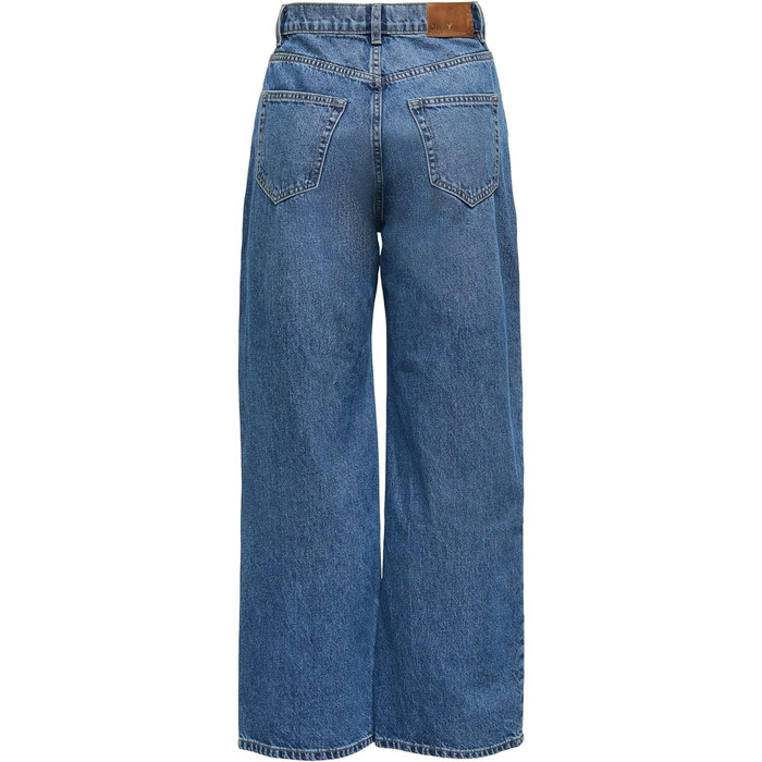 Джинси жіночі Only Hope з широкими штанинами, висока талія, середній блакитний денім, розмір 28W/30L