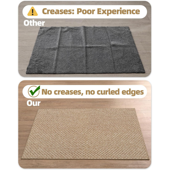 Килимок вхідний COLOR&GEOMETRY 44 x 76 см, протибрудовий килим для дому, нековзкий килимок біля дверей, колір хакі