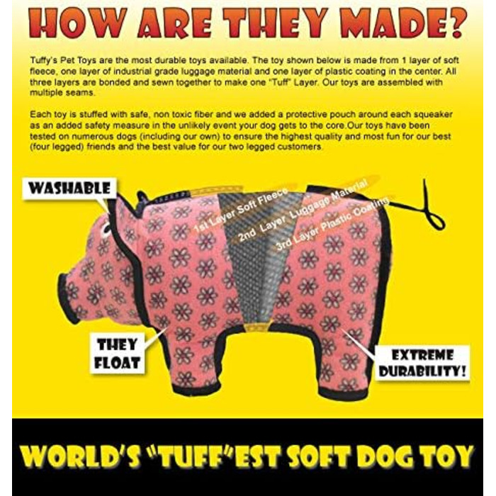 Іграшка для собак Tuffy's Polly Кінь, міцна, для цуценят