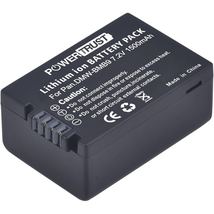 Акумулятор Panasonic DMW-BMB9E + Зарядний пристрій для Lumix FZ82, FZ83, FZ100, FZ45, FZ150, FZ72, FZ62, FZ48